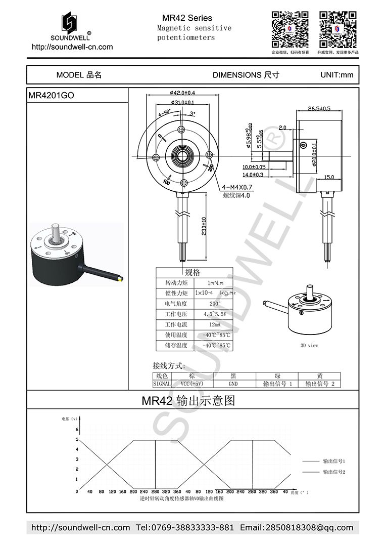 MR42磁敏電位器成品圖