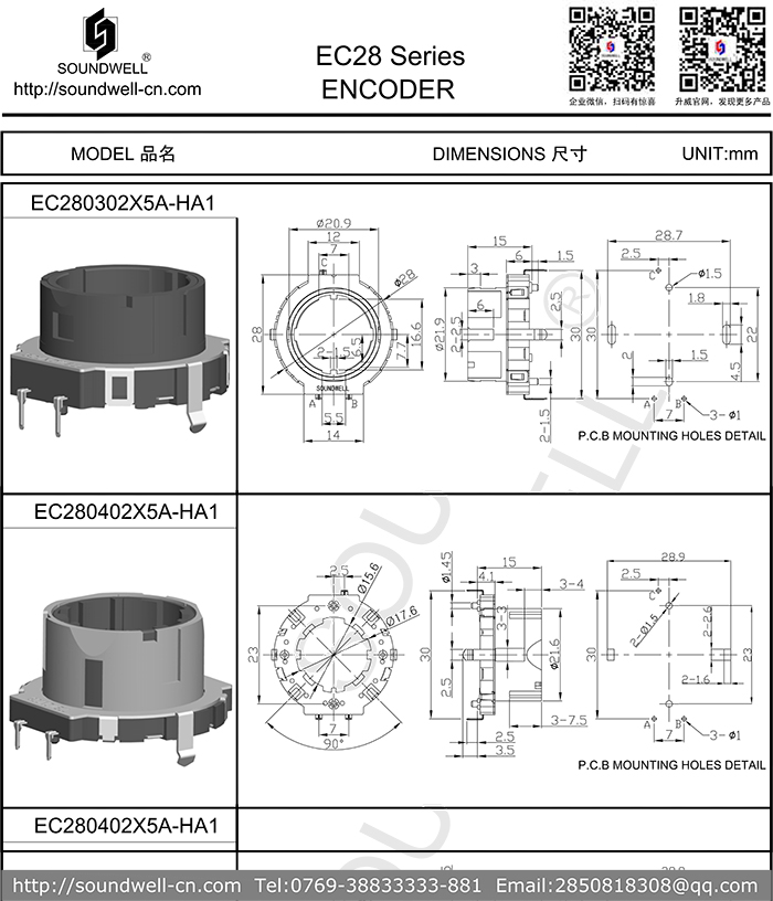 EC28中空旋轉編碼器